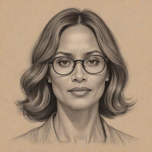 Bewitching Dwayne Johnson, pencil sketch, portrait of Delightful woman 1923s in glasses, hair style beatnik, outline, clear lines, fine lines, 8k