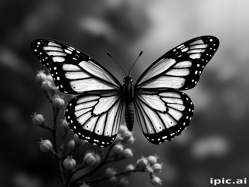 black and white butterfly wallpaper
