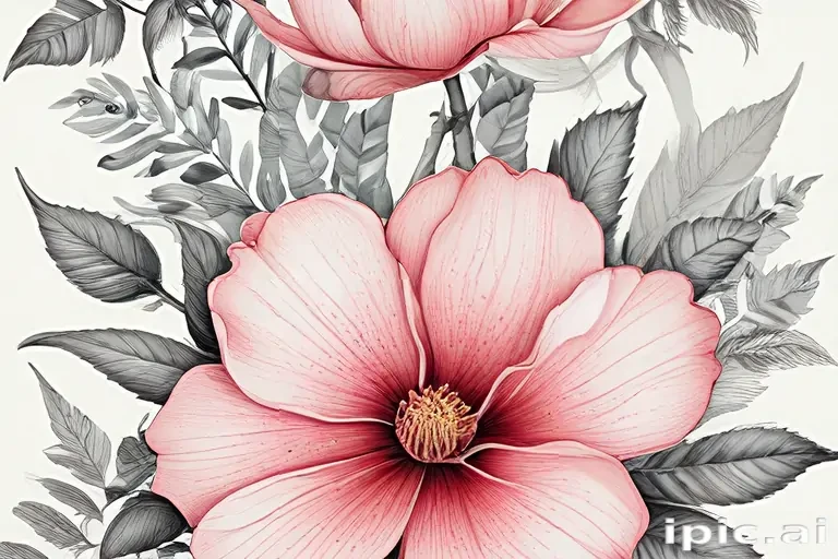 flower line work
