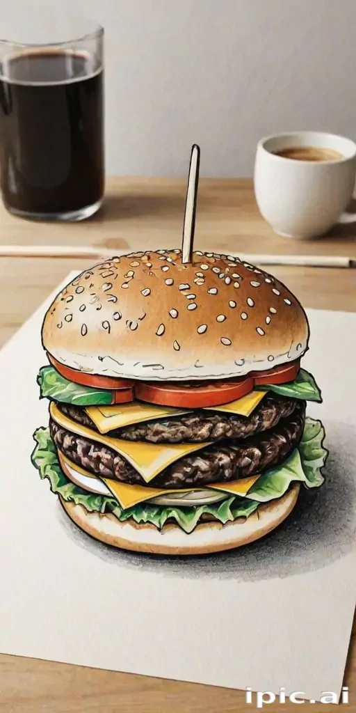 hamburger drawing