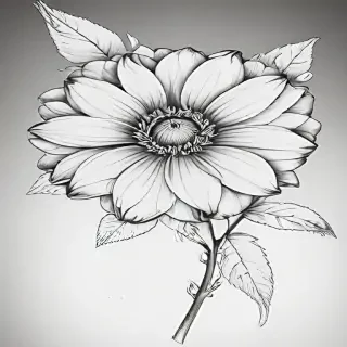 flower drawing for coloring