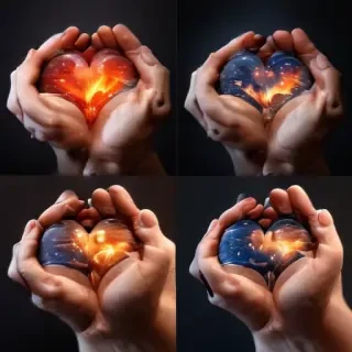 hand heart clipart