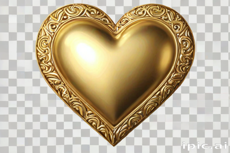 gold heart png