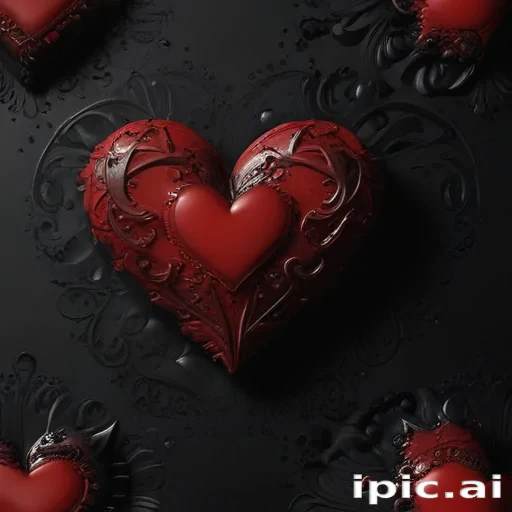 black wallpaper heart