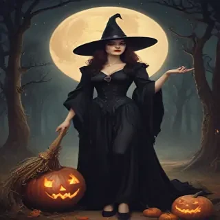 vintage witch art
