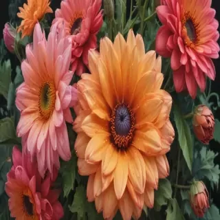 color drawing flowers
