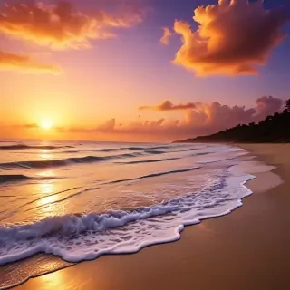 sunset on the beach backgrounds