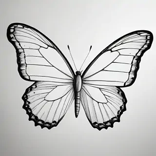 butterfly drawing outline
