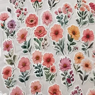 aesthetic flower stickers