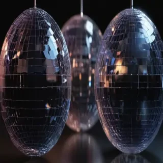 transparent disco balls