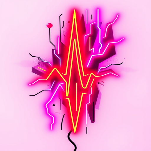 Neon-inspired "Electric Pulse" tattoo design featuring vibrant glowing lines and abstract shapes mimicking the look of illuminated signage with a cyberpunk aesthetic ideal for bold and modern tattoo enthusiasts
