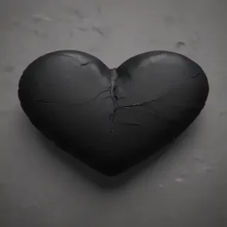 black broken heart