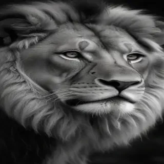 lion black and white pictures