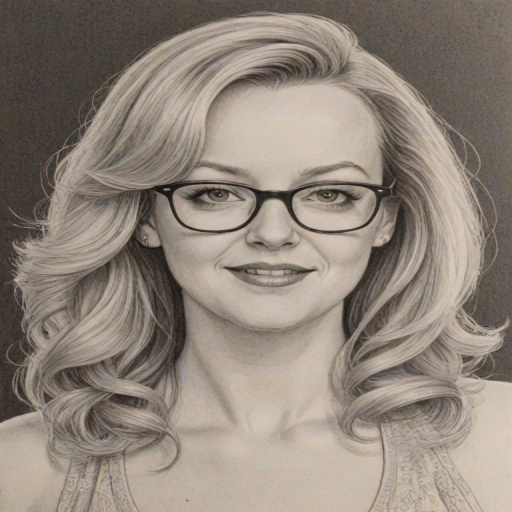 Superb Wendi McLendon-Covey, pencil sketch, portrait of Sublime woman 1979s in glasses, hair style beatnik, outline, clear lines, fine lines, 8k