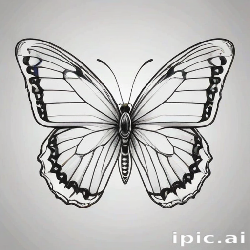outline drawing of a butterfly