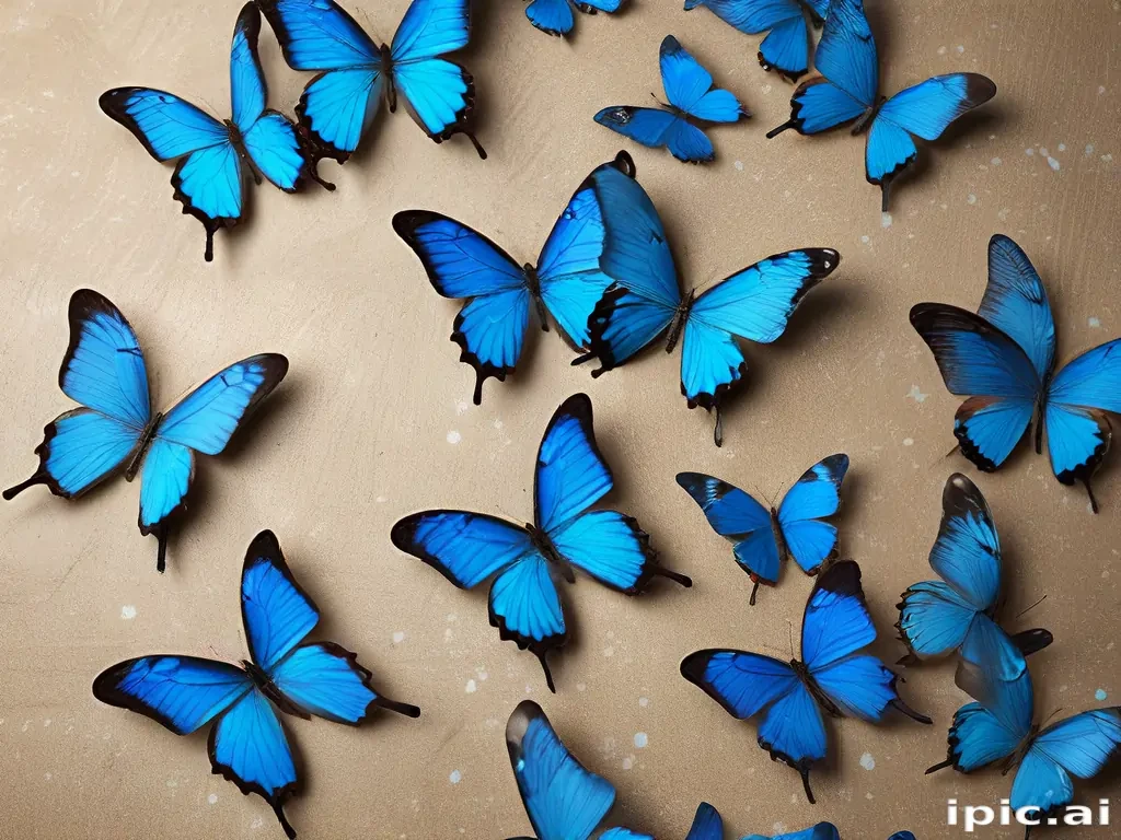 blue butterfly background
