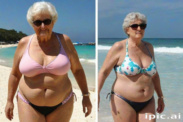fat granny bikini