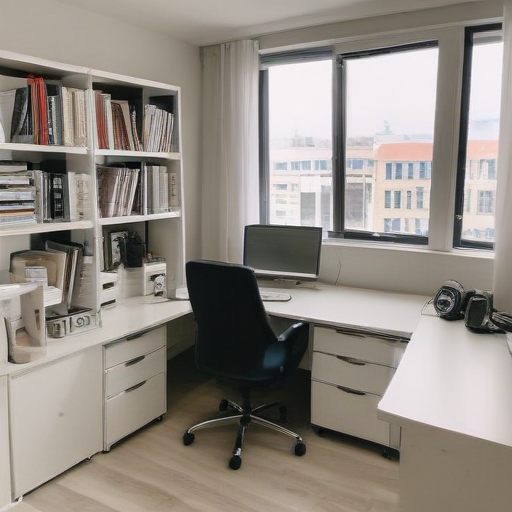 full room layout ikea inspired office room with windows for artists and ...