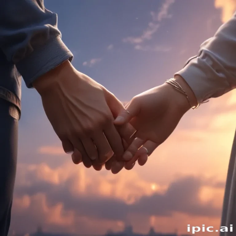couple holding hands aesthetic