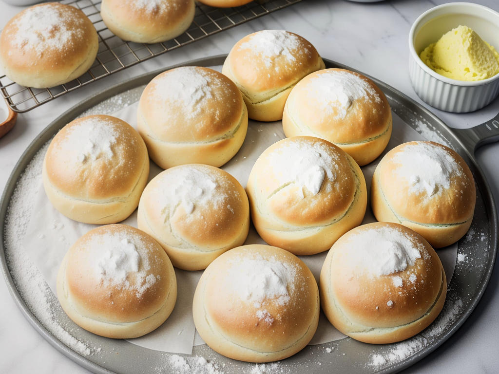 frozen bread dough into rolls