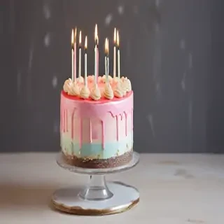 transparent birthday cake