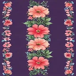 flowery border clipart