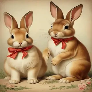 vintage bunnies