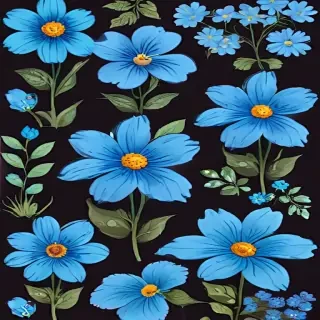 blue flower clip art