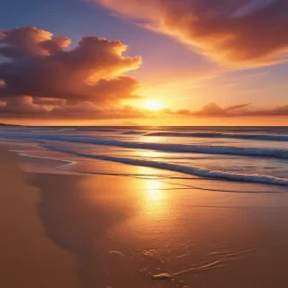 sunset on the beach backgrounds