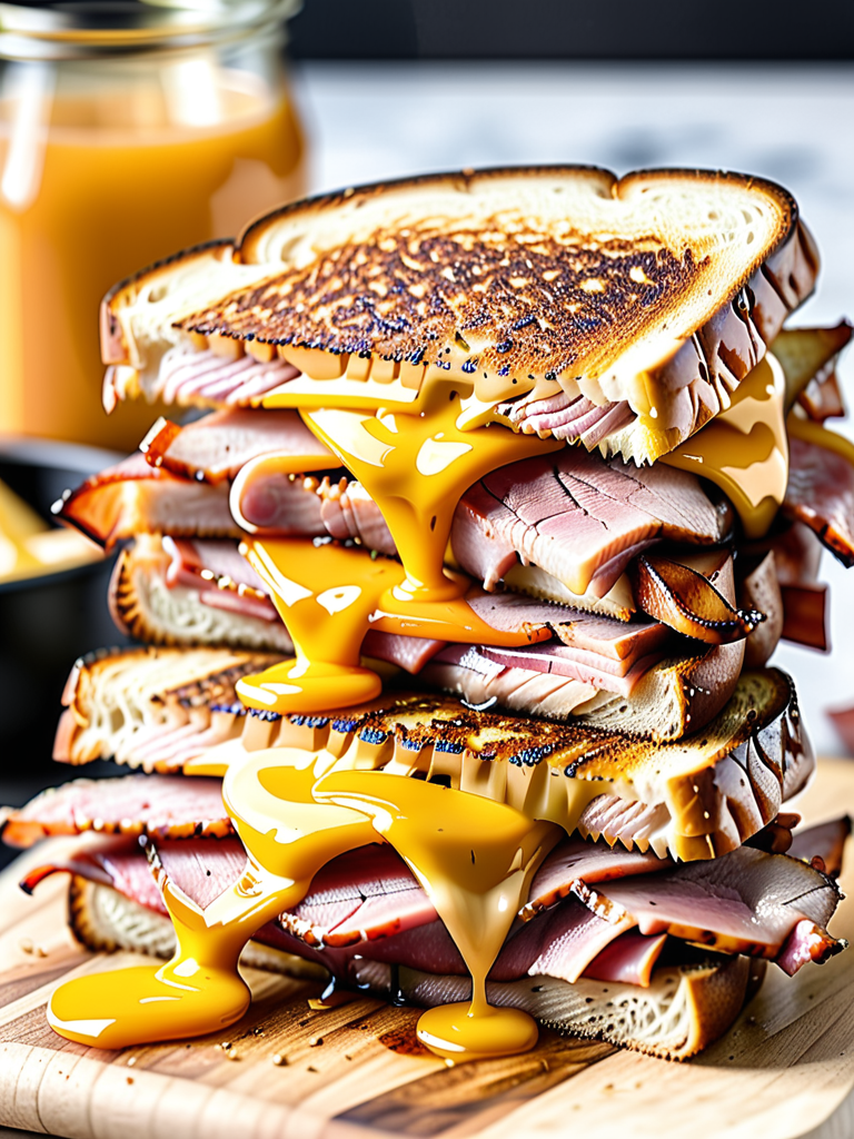 air fryer grilled ham and cheese