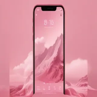 pink home screen