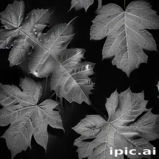 leaf images black and white