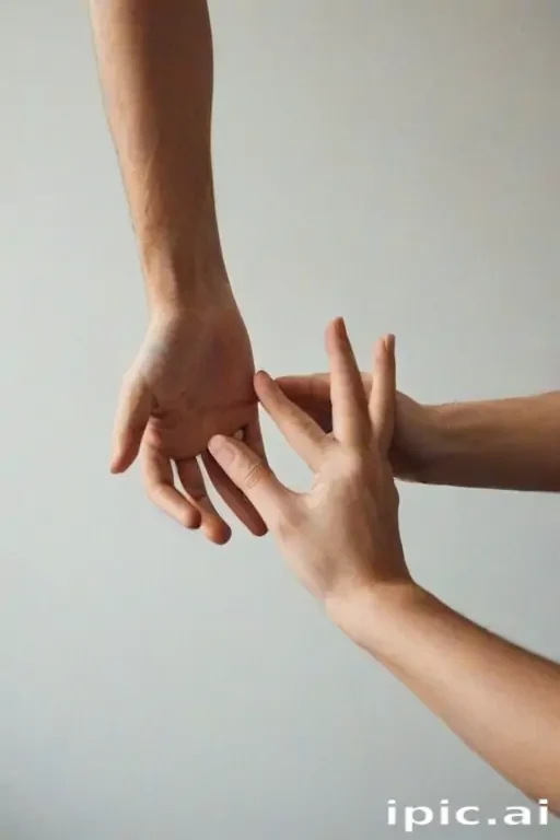 hands reaching