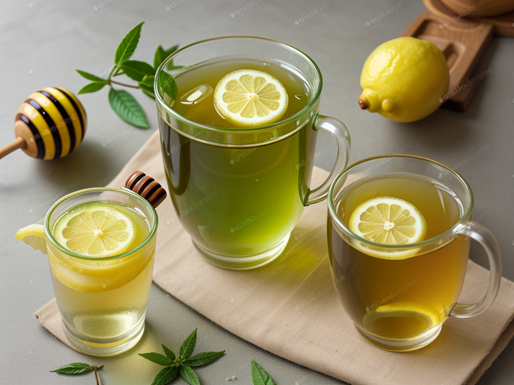 green tea with lemon and honey
