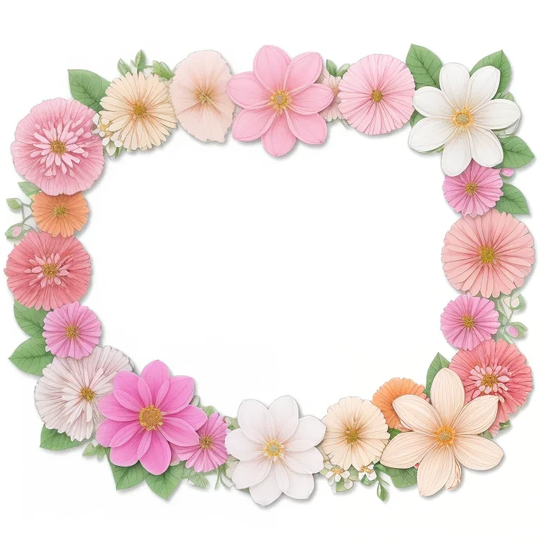 transparent flower border