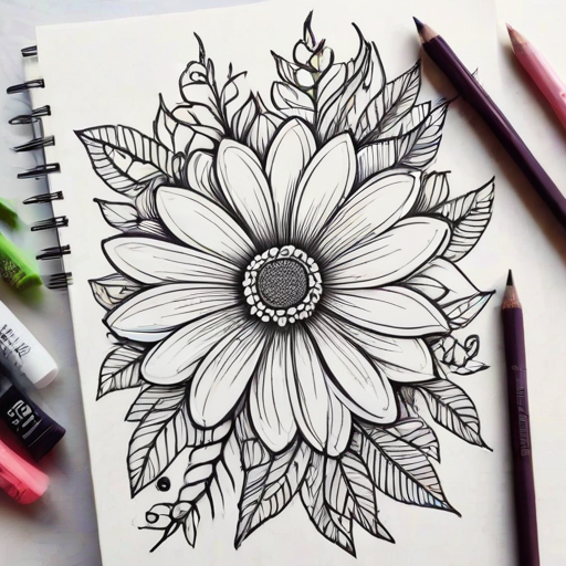 flower doodle art