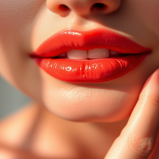 Enchanting visual of gradient coral lips blending seamlessly from light to dark, emphasizing a sun-kissed glow and youthful radiance