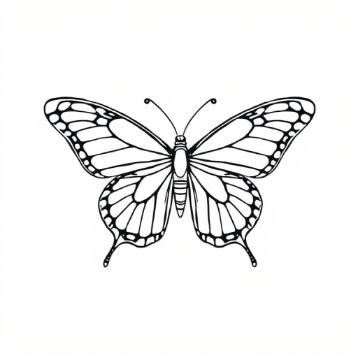 butterfly drawing outline