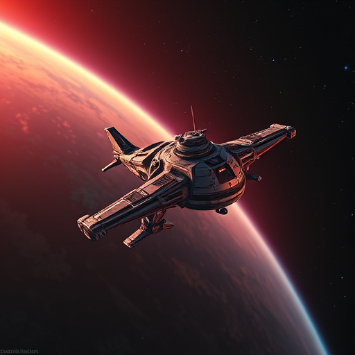 generate a high-resolution image of a futuristic space station orbiting a distant planet during sunset, with vibrant colors and intricate details, using a 24mm lens at f/2.8, ISO 100, captured from a tilt-shift perspective with a DSLR camera for enhanced clarity and depth.