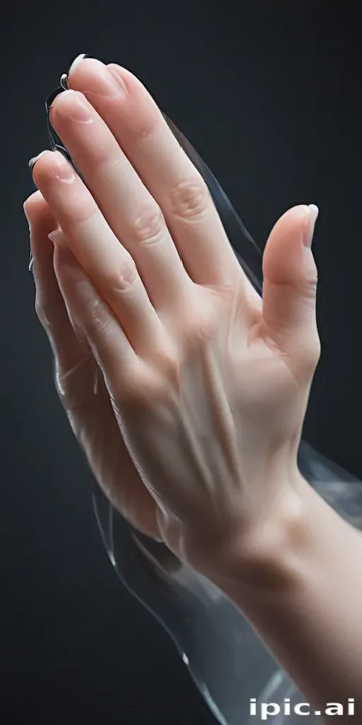transparent praying hands