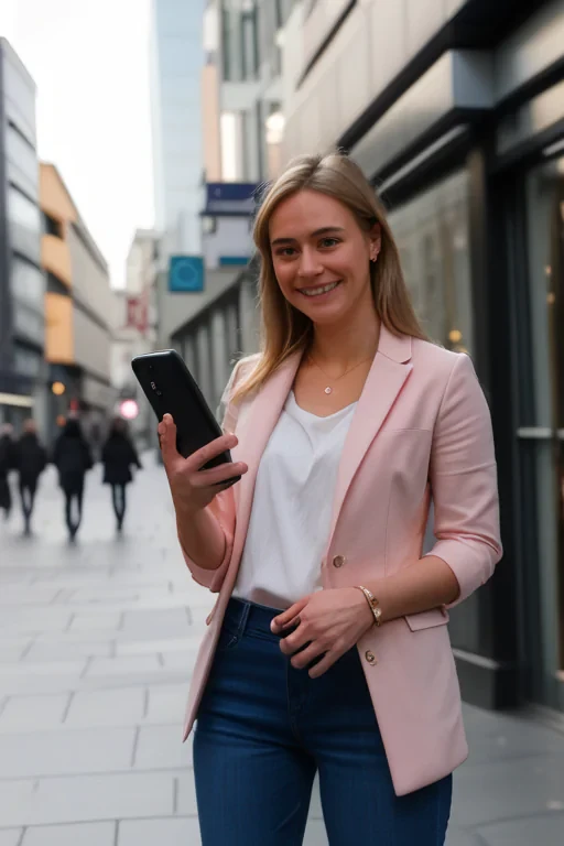 holding a phone