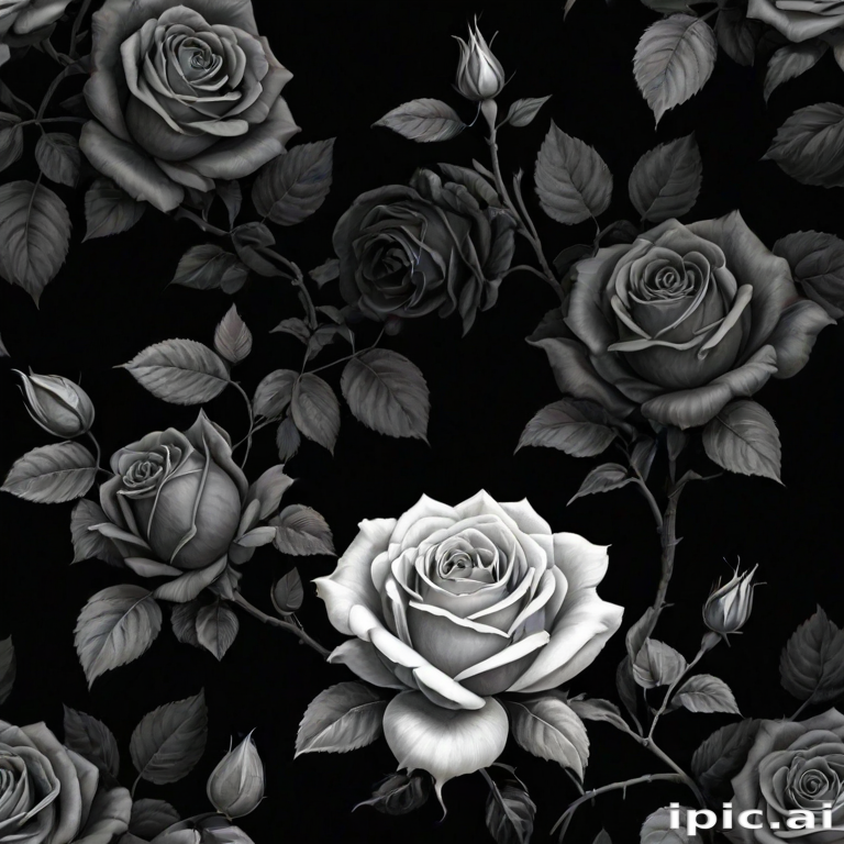 rose wallpaper black