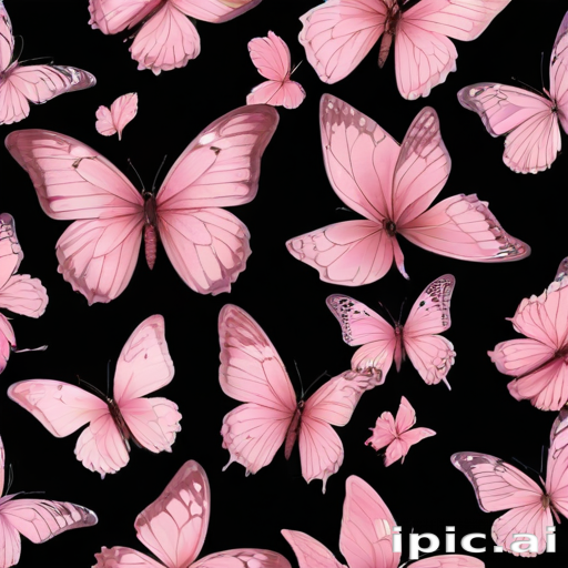 pink butterflies aesthetic