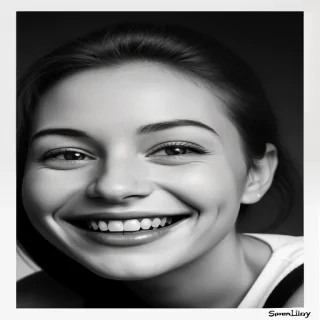 smiley face black and white
