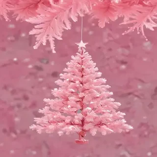 pink christmas aesthetic wallpaper