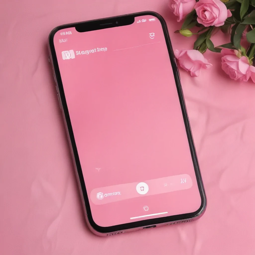 pink home screen