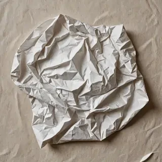 crumpled up paper