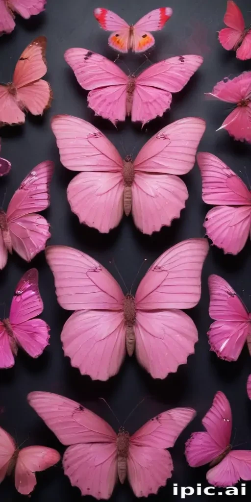 images of pink butterflies