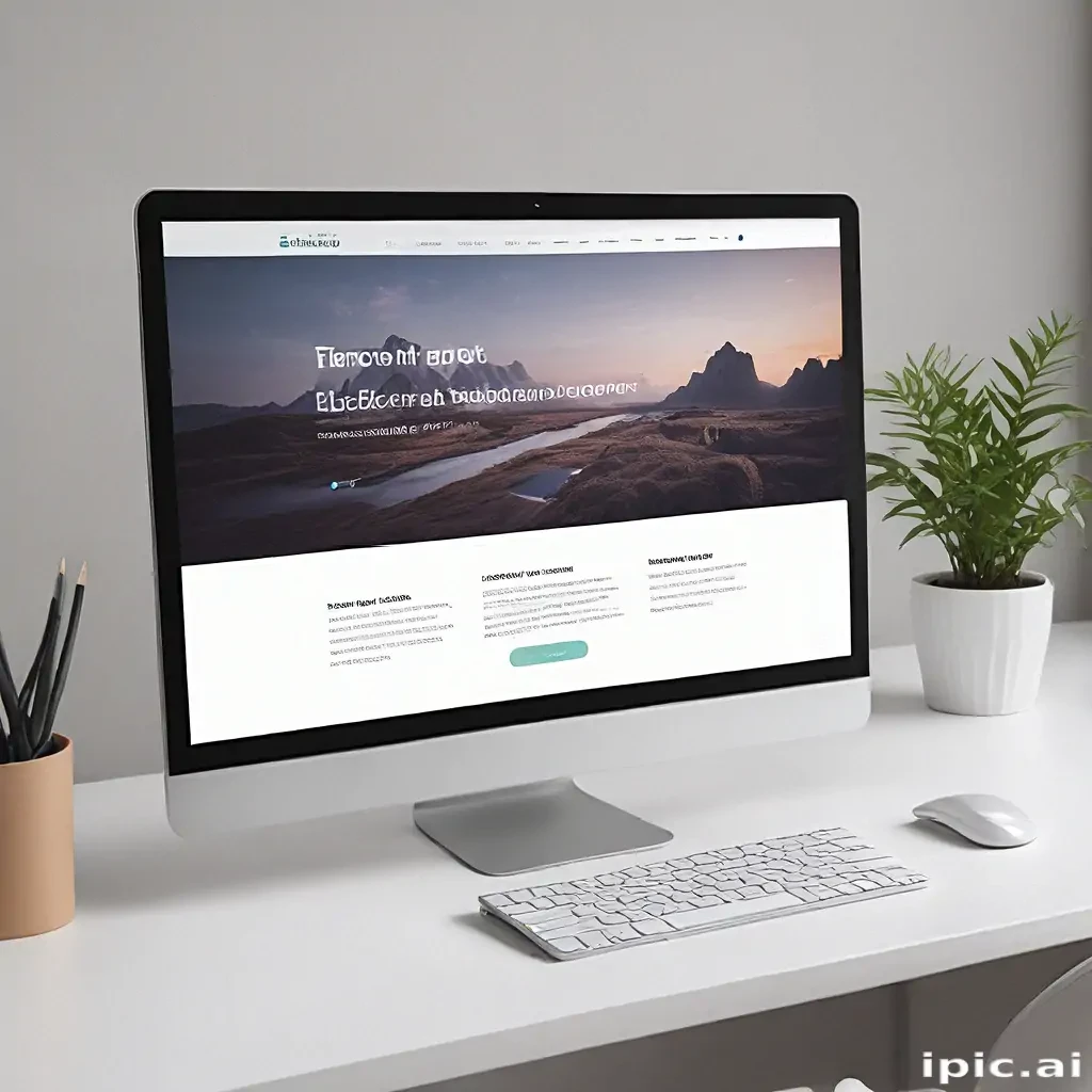 computer website mockup
