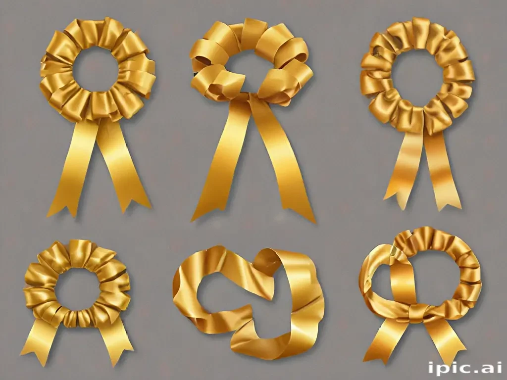 gold ribbon clipart